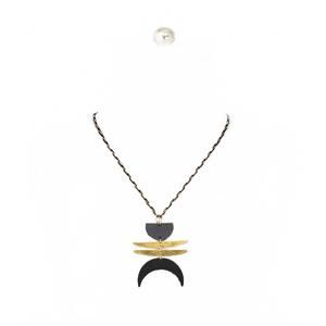 NEW REALIA BY JEN women's necklace in matt black gold